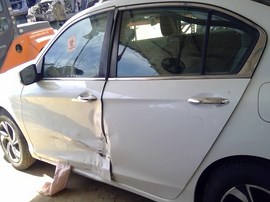 2016 HONDA ACCORD, WHITE, LX MODEL, 2.4L, AT,  A26269